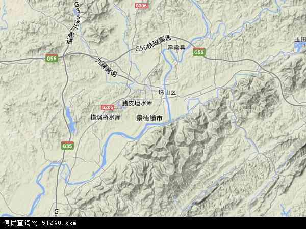 昌江区地图 - 昌江区卫星地图图片
