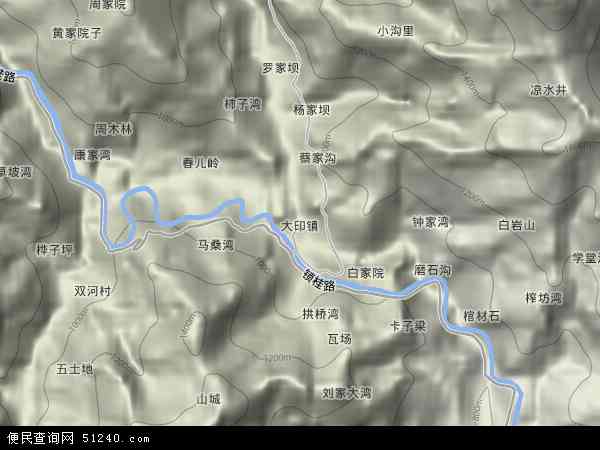大印镇地图 - 大印镇卫星地图 - 大印镇高清航拍