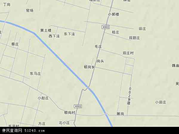 中国河南省驻马店市新蔡县顿岗乡地图(卫星地图)图片