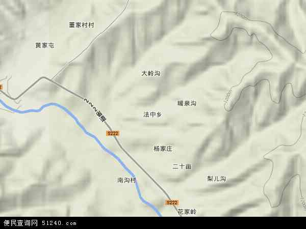 中国山西省长治市沁源县法中乡地图(卫星地图)图片