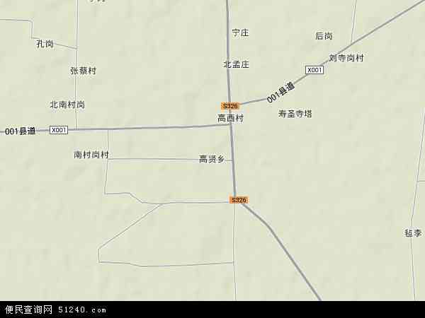 中国河南省周口市太康县高贤乡地图(卫星地图)图片