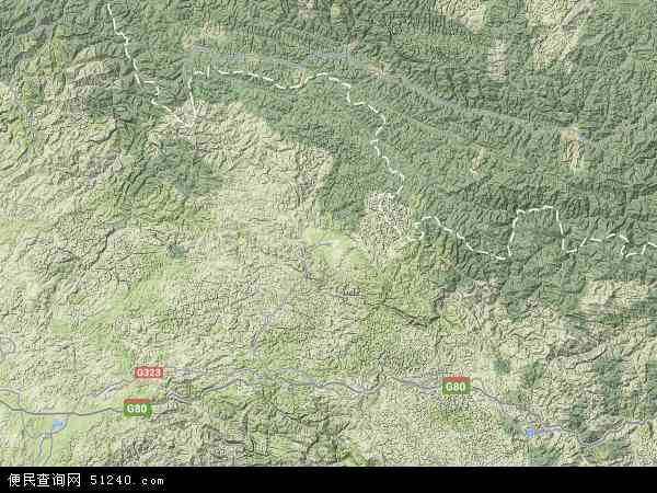 中国云南省文山壮族苗族自治州广南县地图(卫星地图)图片