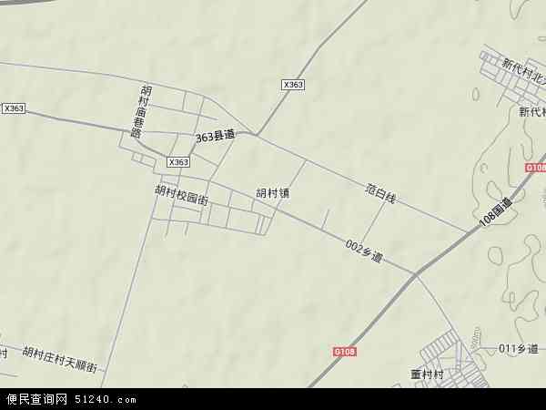 中国山西省晋中市太谷县胡村镇地图(卫星地图)图片