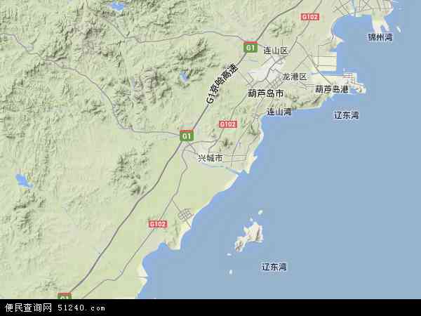 中国辽宁省葫芦岛市兴城市红崖子镇地图(卫星地图)图片