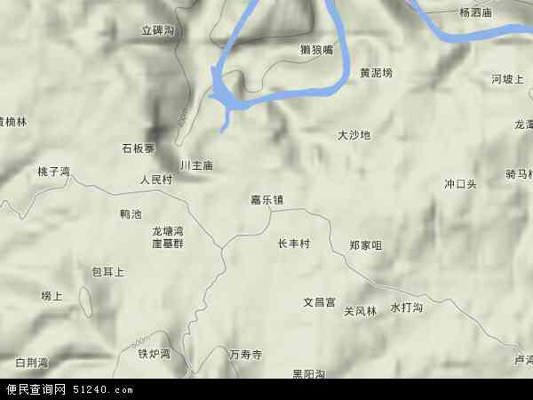 中国四川省宜宾市高县嘉乐镇地图(卫星地图)图片