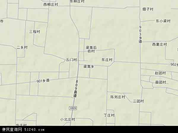 中国河北省衡水市景县梁集乡地图(卫星地图)图片