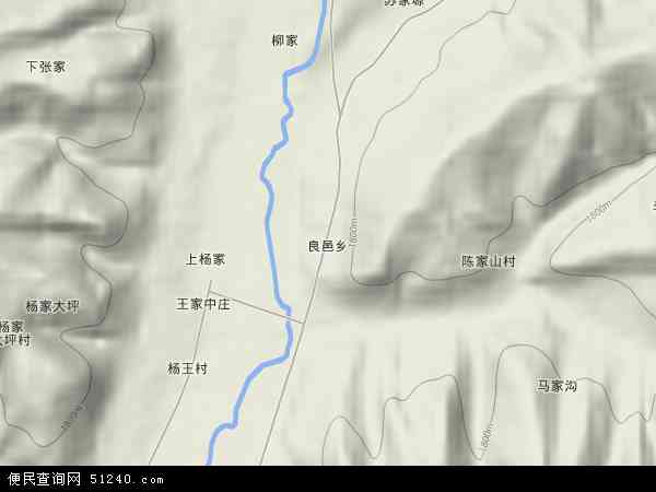中国甘肃省平凉市庄浪县良邑乡地图(卫星地图)图片