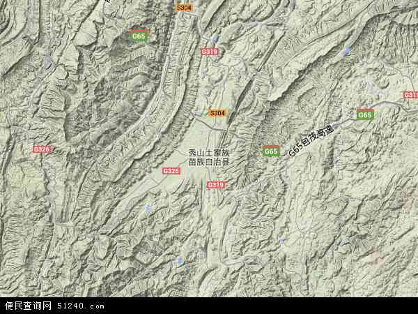 重庆市秀山土苗族县里仁镇地图(地图)