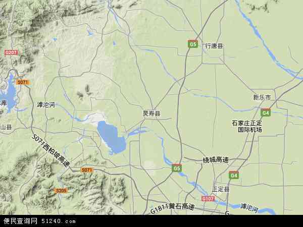 灵寿县卫星地图