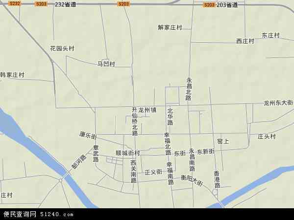 中国河北省石家庄市行唐县龙州镇地图(卫星地图)图片