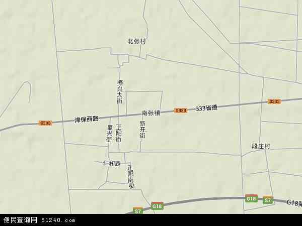 中国河北省保定市容城县南张镇地图(卫星地图)图片