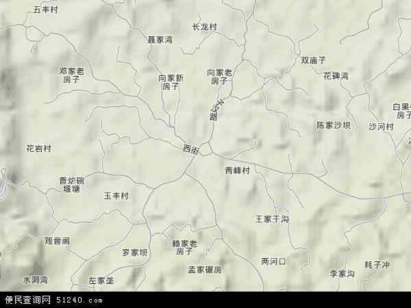 青市乡地形地图图片