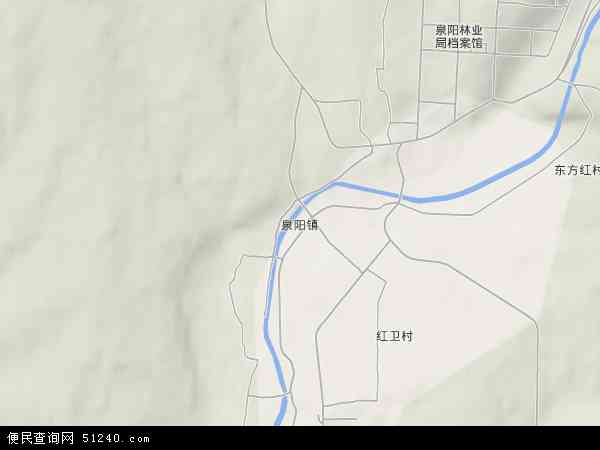 中国吉林省白山市抚松县泉阳镇地图(卫星地图)