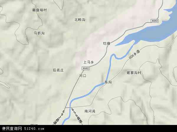 中国山西省长治市襄垣县上马乡地图(卫星地图)图片