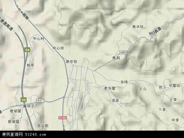 中国广东省韶关市曲江区沙溪镇地图(卫星地图)