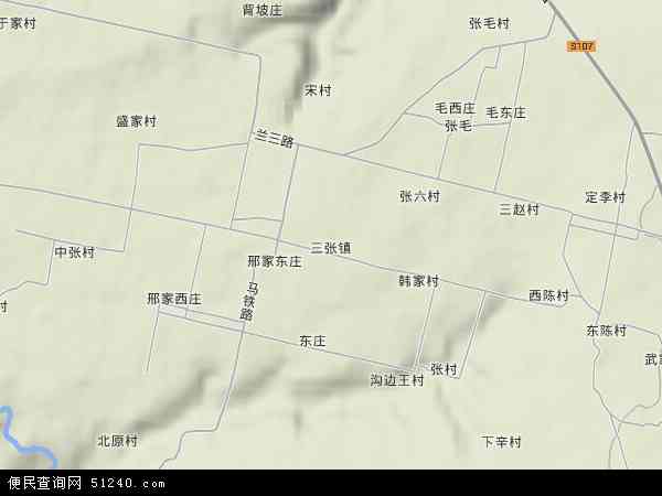 中国陕西省渭南市临渭区三张镇地图(卫星地图)图片