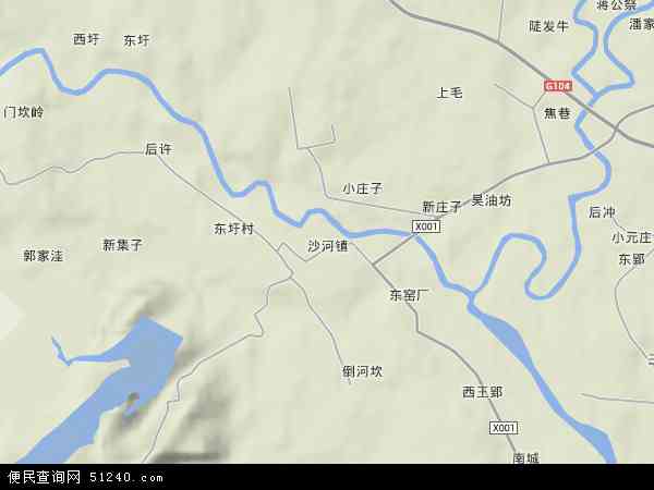 中国安徽省滁州市南谯区沙河镇地图(卫星地图)图片