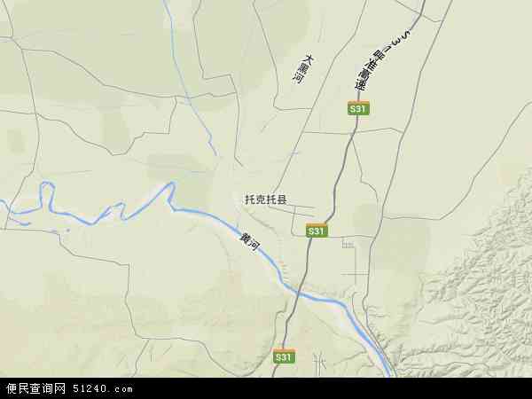 中国内蒙古自治区呼和浩特市托克托县地图(卫星地图)图片