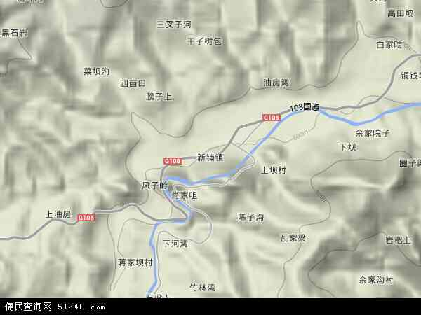 陕西省汉中市勉县新铺镇地图(地图)