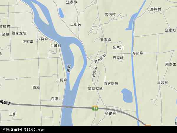 中国湖北省武汉市新洲区辛冲镇地图(卫星地图