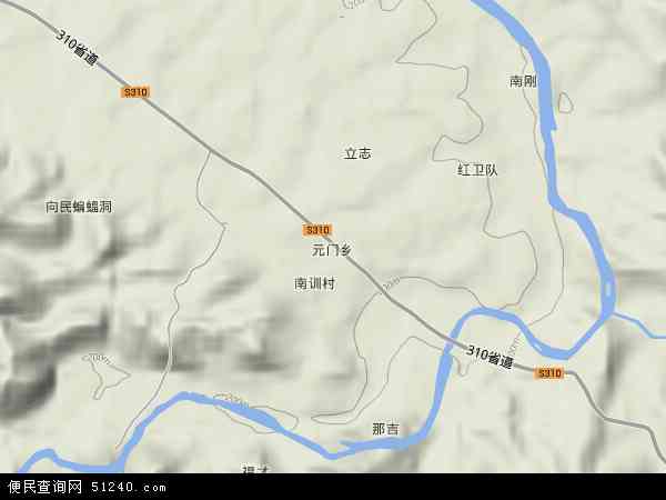 海南省省直辖县级行政区划白沙黎族自治县元门乡地图图片
