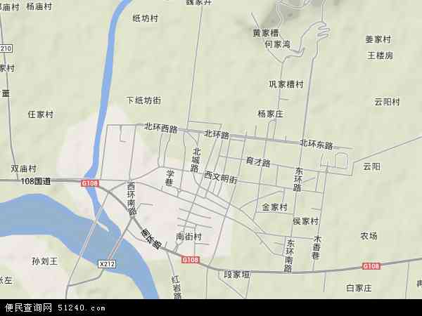 中国陕西省汉中市洋县洋州镇地图(卫星地图)图片