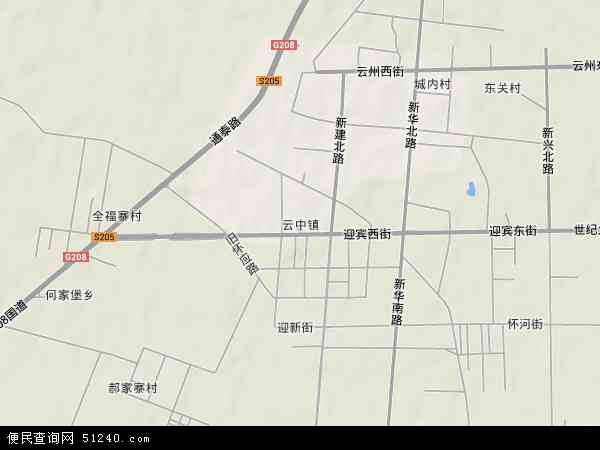 中国山西省朔州市怀仁县云中镇地图(卫星地图)图片