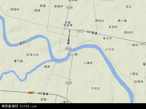 中国安徽省亳州市涡阳县义门镇地图(卫星地图)图片