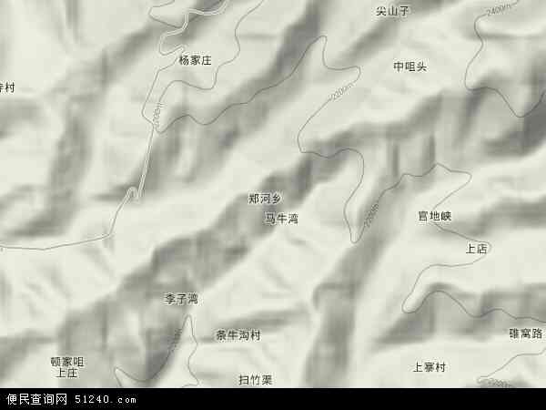中国甘肃省平凉市庄浪县郑河乡地图(卫星地图)图片