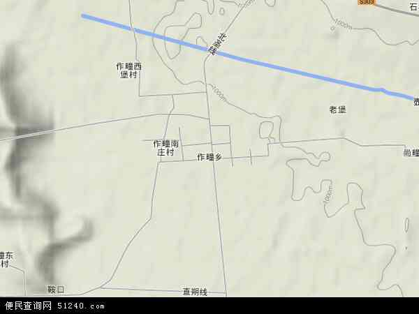 中国山西省大同市广灵县作疃乡地图(卫星地图)图片
