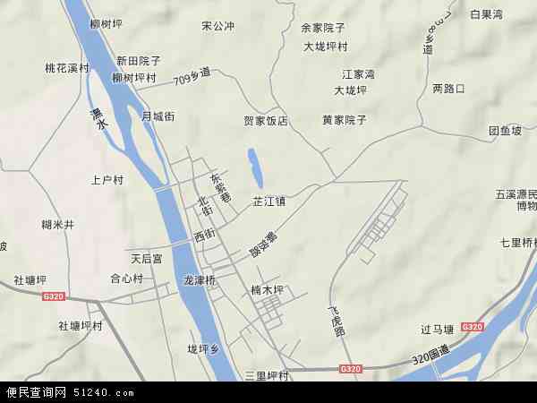 芷江镇地形地图图片