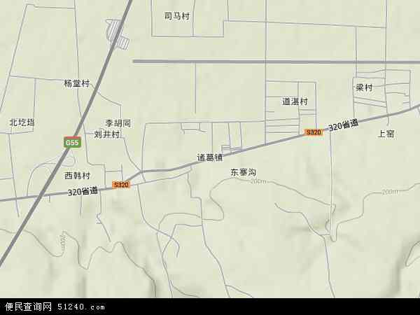 中国河南省洛阳市洛龙区诸葛镇地图(卫星地图)图片