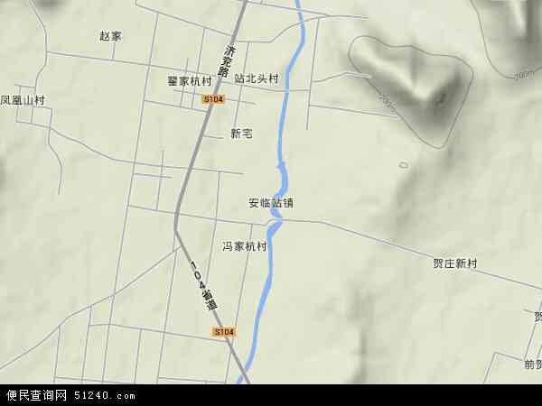 中国山东省泰安市肥城市安临站镇地图(卫星地图)图片