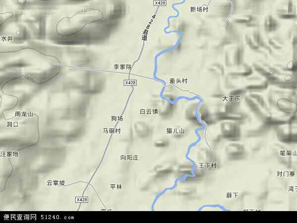 贵州省安顺市平坝县白云镇地图(地图)