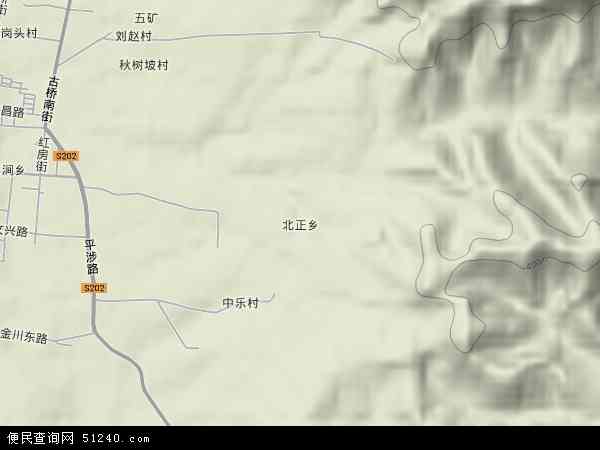 中国河北省石家庄市井陉县北正乡地图(卫星地图)图片