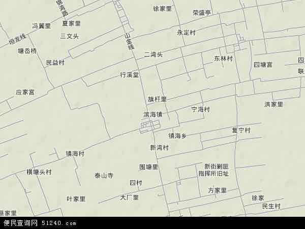 中国浙江省台州市温岭市滨海镇地图(卫星地图)图片