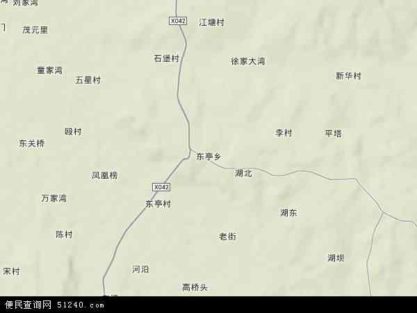 中国安徽省宣城市广德县东亭乡地图(卫星地图)图片