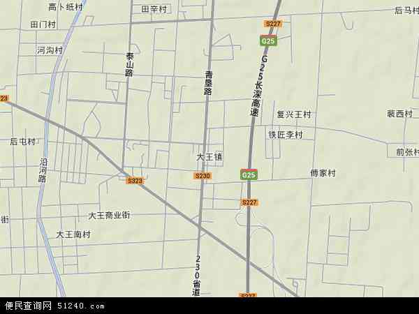 中国山东省东营市广饶县大王镇地图(卫星地图)图片