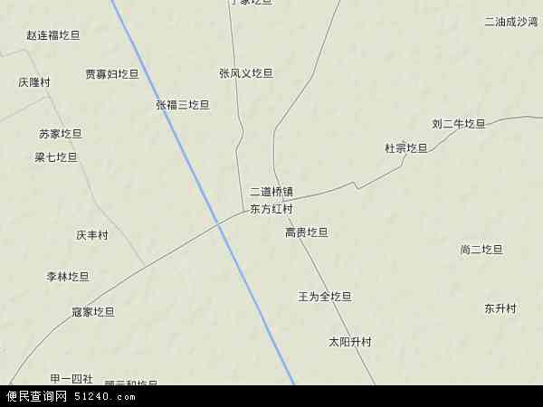 杭锦后旗二道桥镇地图图片