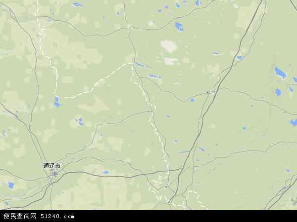 内蒙古通辽市科尔沁左翼中旗丰库牧场地图(地图)