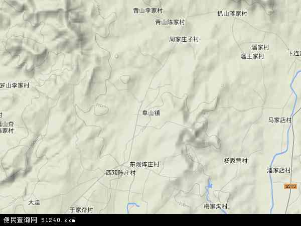 中国山东省烟台市招远市阜山镇地图(卫星地图)图片