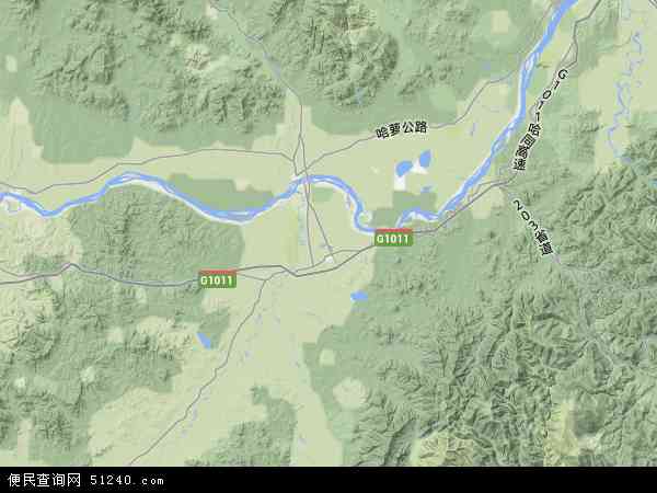 方正县地图 - 方正县卫星地图图片
