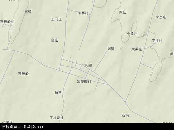 中国河南省南阳市方城县广阳镇地图(卫星地图)图片