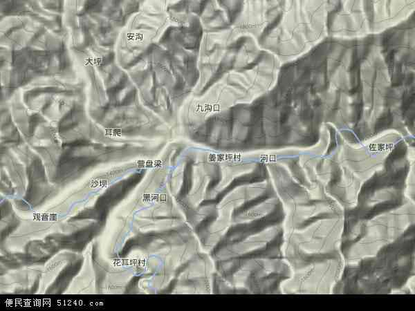中国陕西省西安市周至县厚畛子镇地图(卫星地