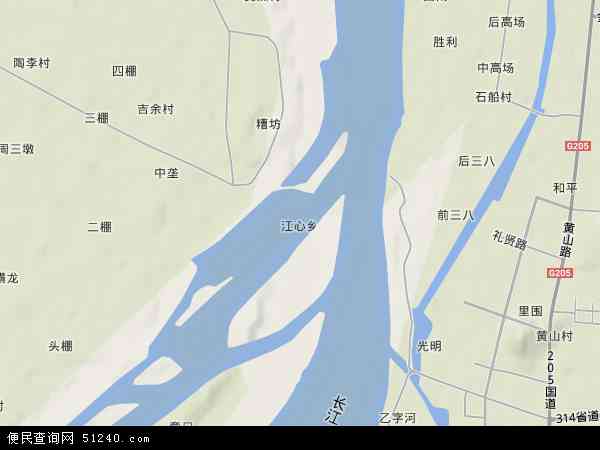 中国安徽省马鞍山市当涂县江心乡地图(卫星地图)图片
