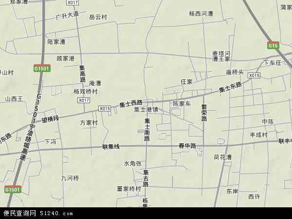 中国浙江省宁波市鄞州区集士港镇地图(卫星地图)图片