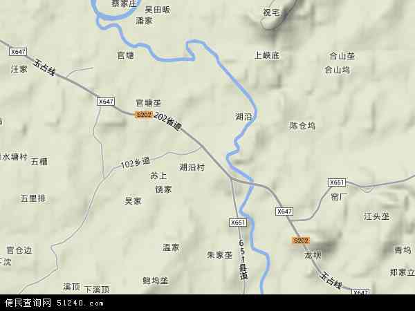 中国江西省上饶市玉山县六都乡地图(卫星地图)图片