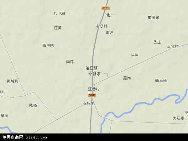中国安徽省滁州市定远县连江镇地图(卫星地图)图片