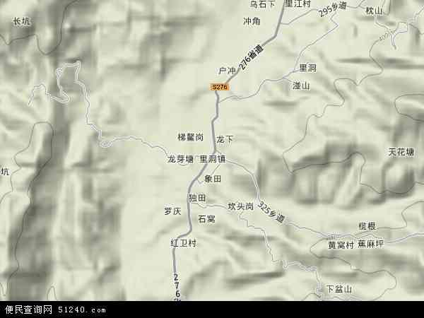 中国广东省云浮市新兴县里洞镇地图(卫星地图)图片