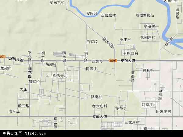 河南省安阳市殷都区梅园庄地图(地图)